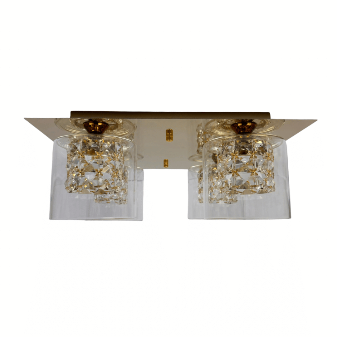 Myrtle 4 Light Close to Ceiling Gold AO-3101- GLD/CLR - side