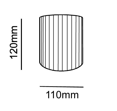 Netley - Down only Gypsum Wall light - dimensions