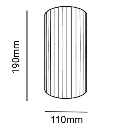 Netley - Up down Gypsum Wall light - dimensions