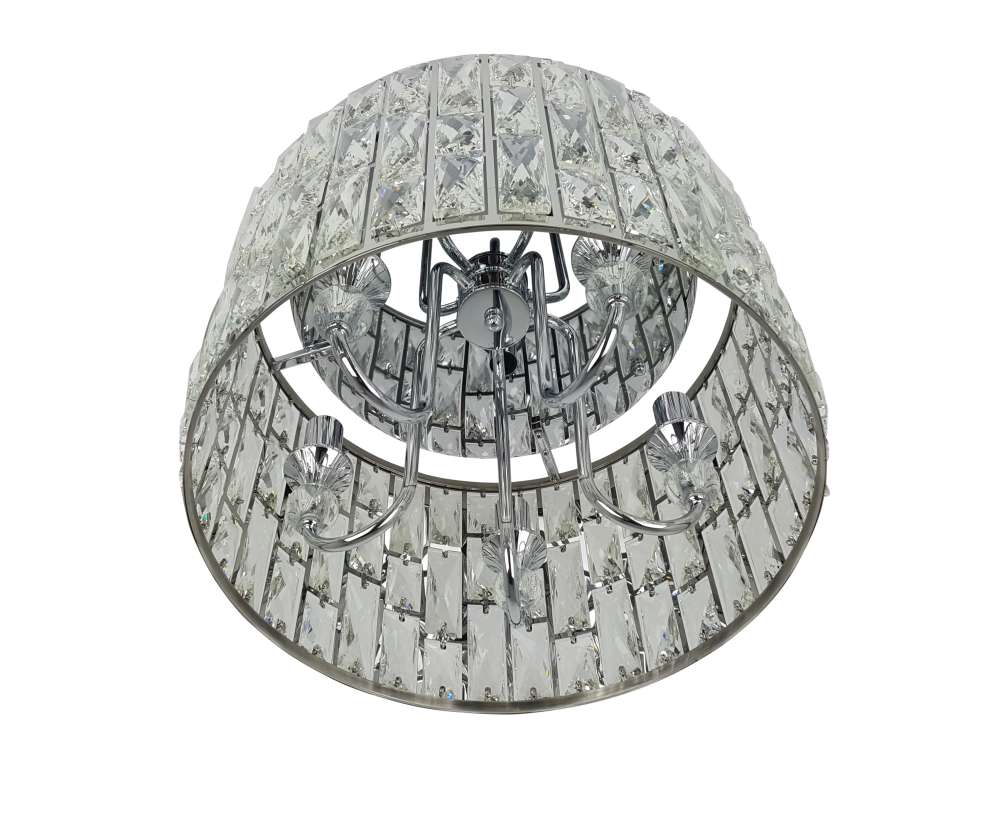 Ailia Imports Neve Close To Ceiling Crystal Chandelier - underside