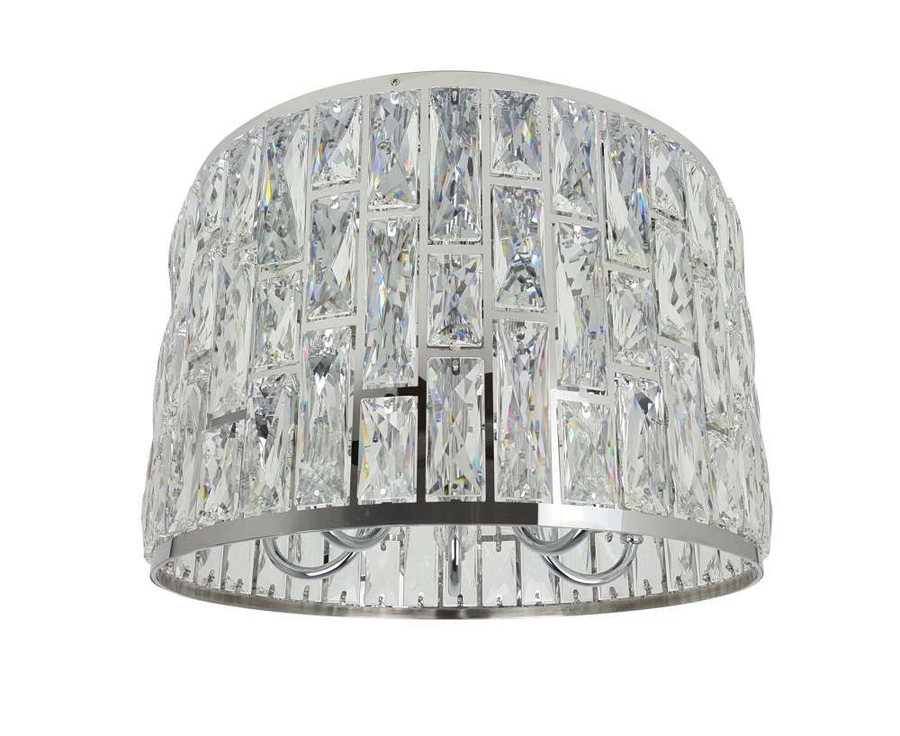 Ailia Imports Neve Close To Ceiling Crystal Chandelier