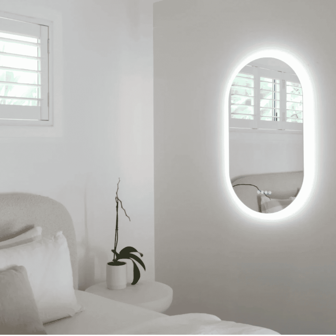 Nexus Oval LED Backlit Mirror - 900x500mm - lifesytle