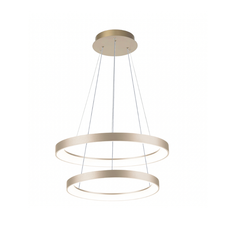 Novara 2 Ring Pendant 90w CCT - champagne