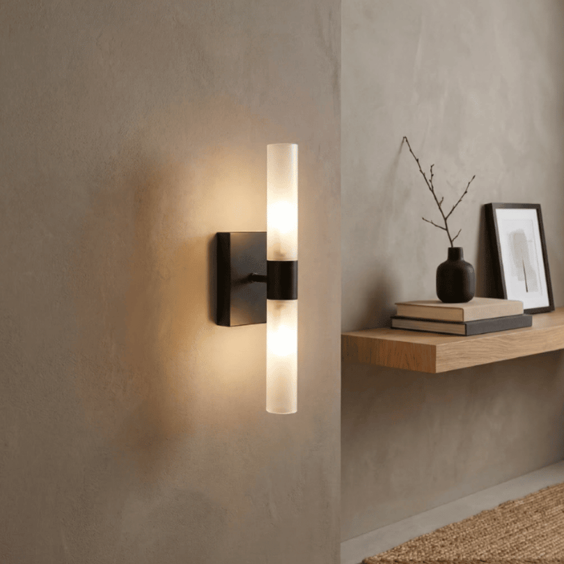 Odette Black 2LT Wall Light AW-2130-BLK- lifestyle