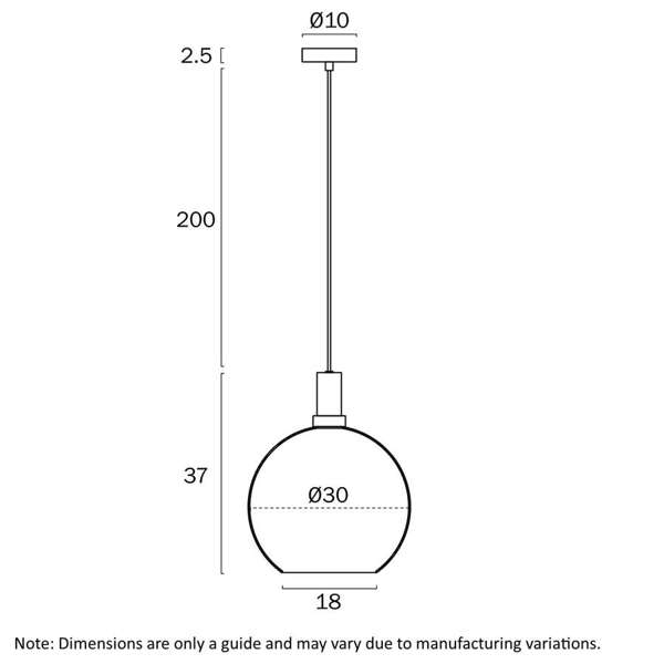 Telbix Lighting Patino 30 Pendant Dimensions
