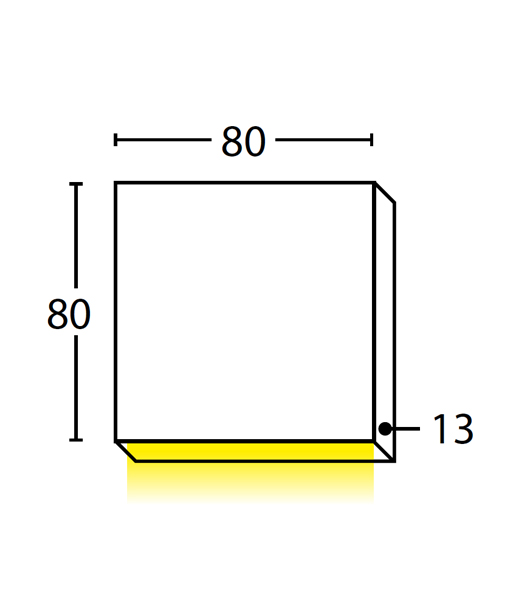 PDL1SQSS 3watt LED Step Light 316SS - Size