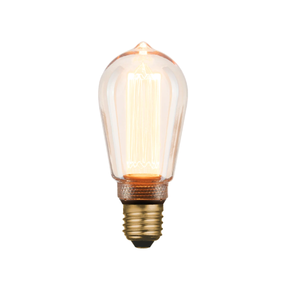 Mercator Lighting ST64 Pear Vintage 4W E27 1800K LED Amber Globe
