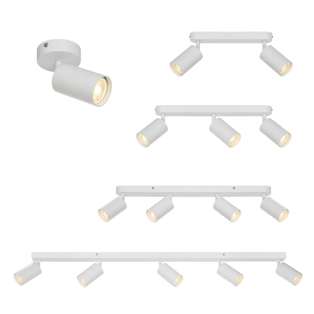 Picard White Wall Spotlights - 5 Sizes 