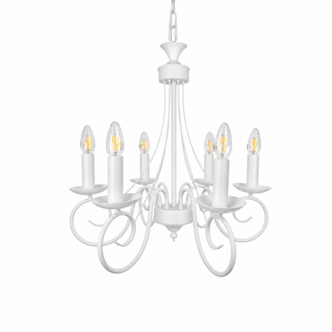 Piermont 6LT White Pendant - AP-1263-6-WHT