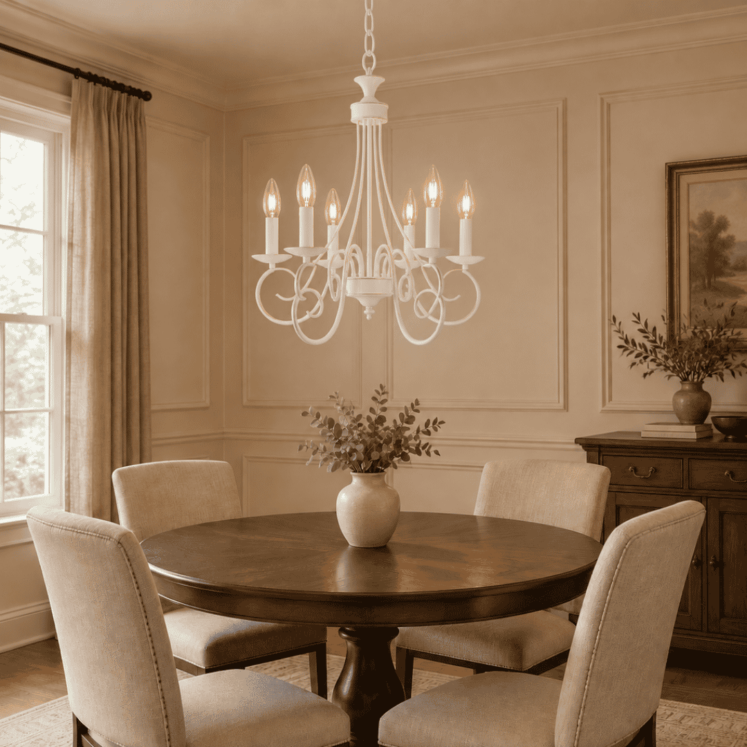 Piermont 6LT White Pendant - AP-1263-6-WHT - lifestyle