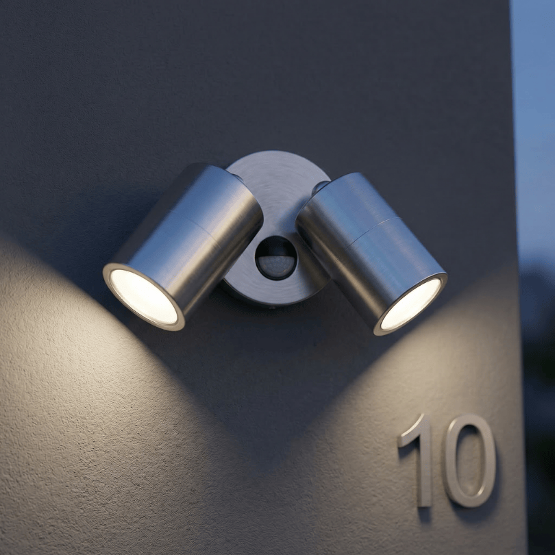 Bondi Twin Spotlight (Sensor) Aluminium 2 x GU10