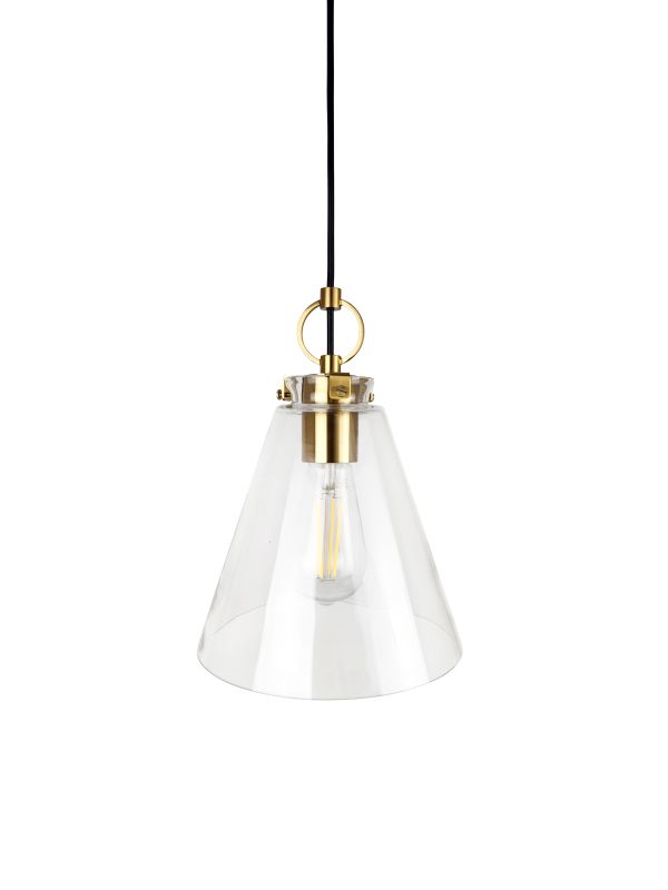 Ailia Imports Quest 1 Light pendant - Brushed Brass
