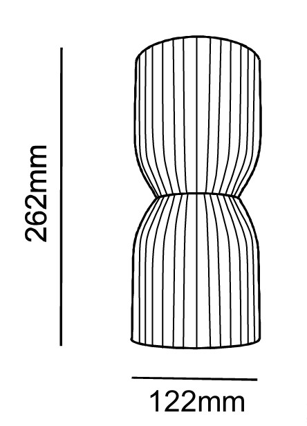 Rhodes - Up/ Down Gypsum Wall light - dimensions