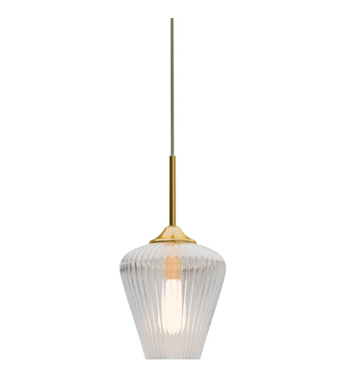 Calibo - Clear Ribbon Glass Pendant - 230mm
