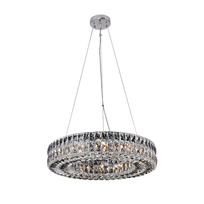 Ailia Imports Scarlett 12LT Chrome Crystal Chandelier