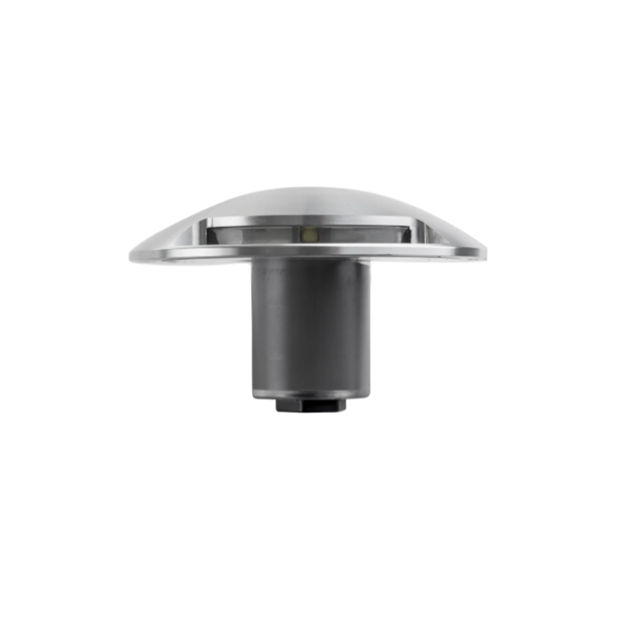 Havit Lighting Dome Recessed One Way Deck Light Silver Warm White Front View
