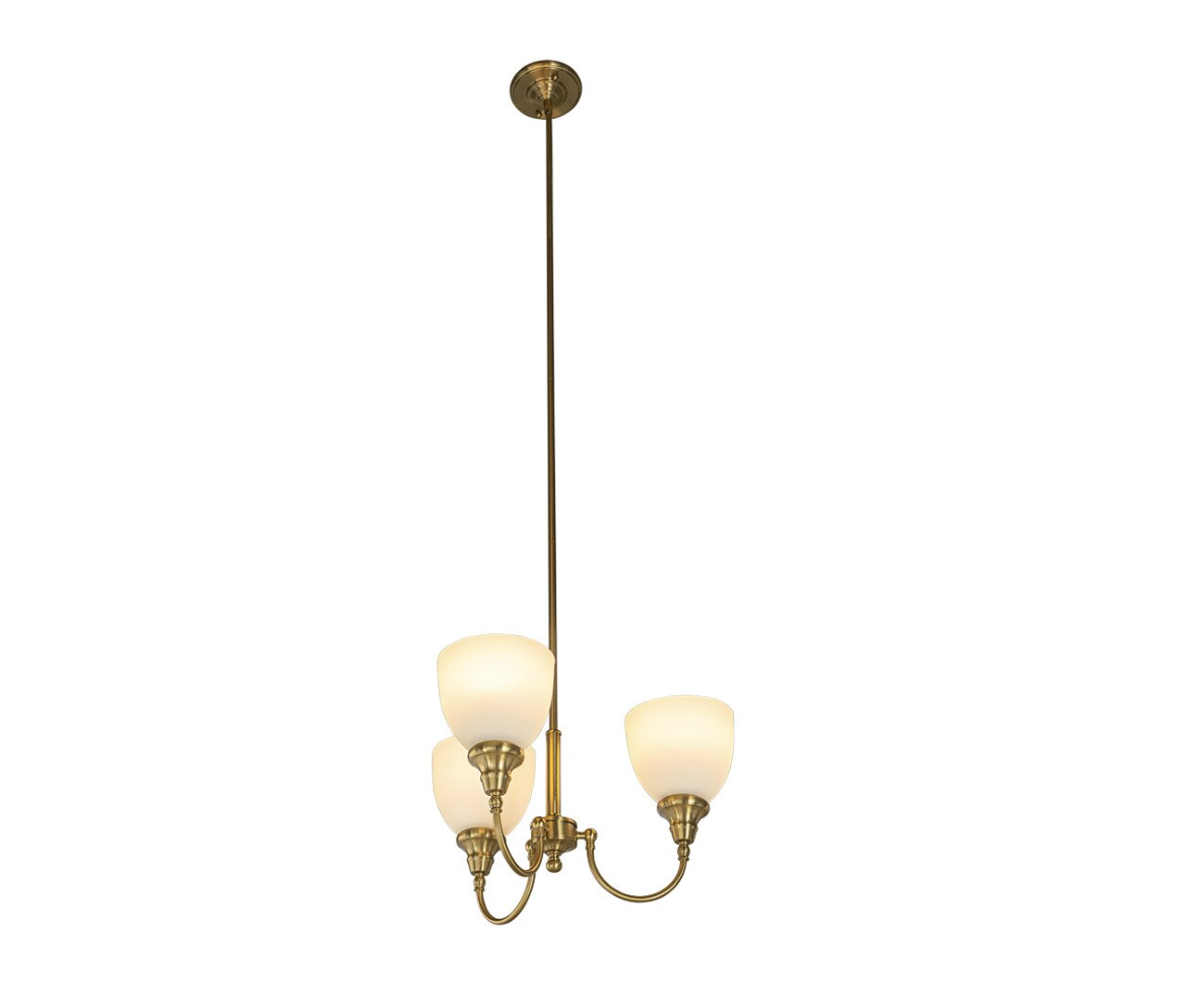 Benson 3 Light Pendant Satin Brass F/Up 1001583