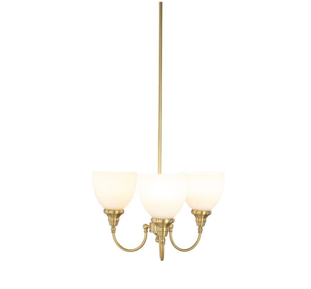 Benson 3 Light Pendant Satin Brass F/Up 1001583