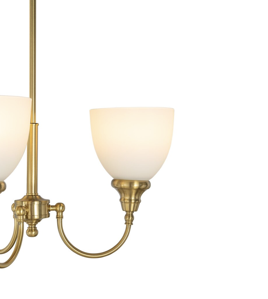 Benson 3 Light Pendant Satin Brass F/Up 1001583