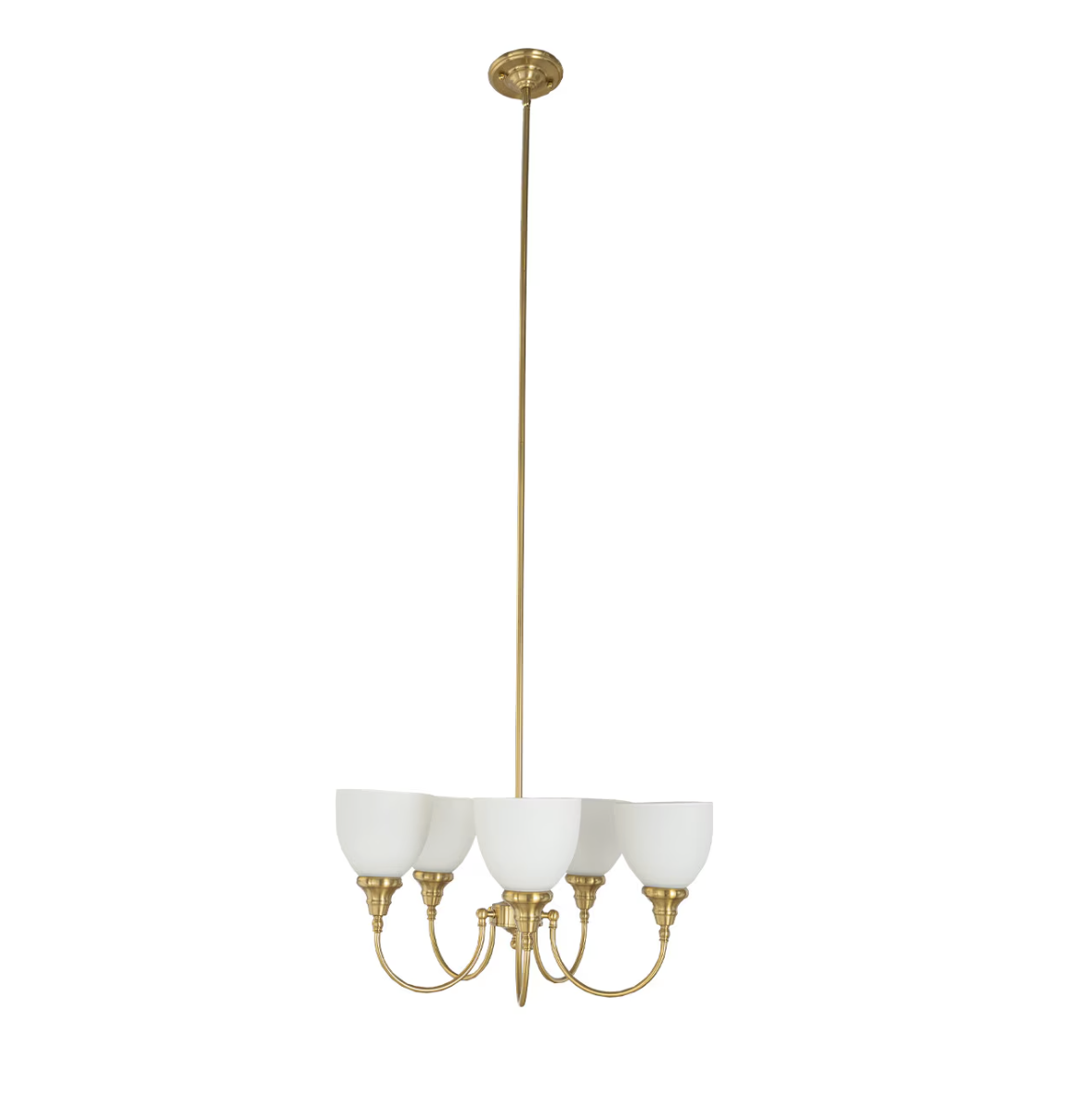 Benson 5 Light Pendant Satin Brass F/Up 1001584 - off