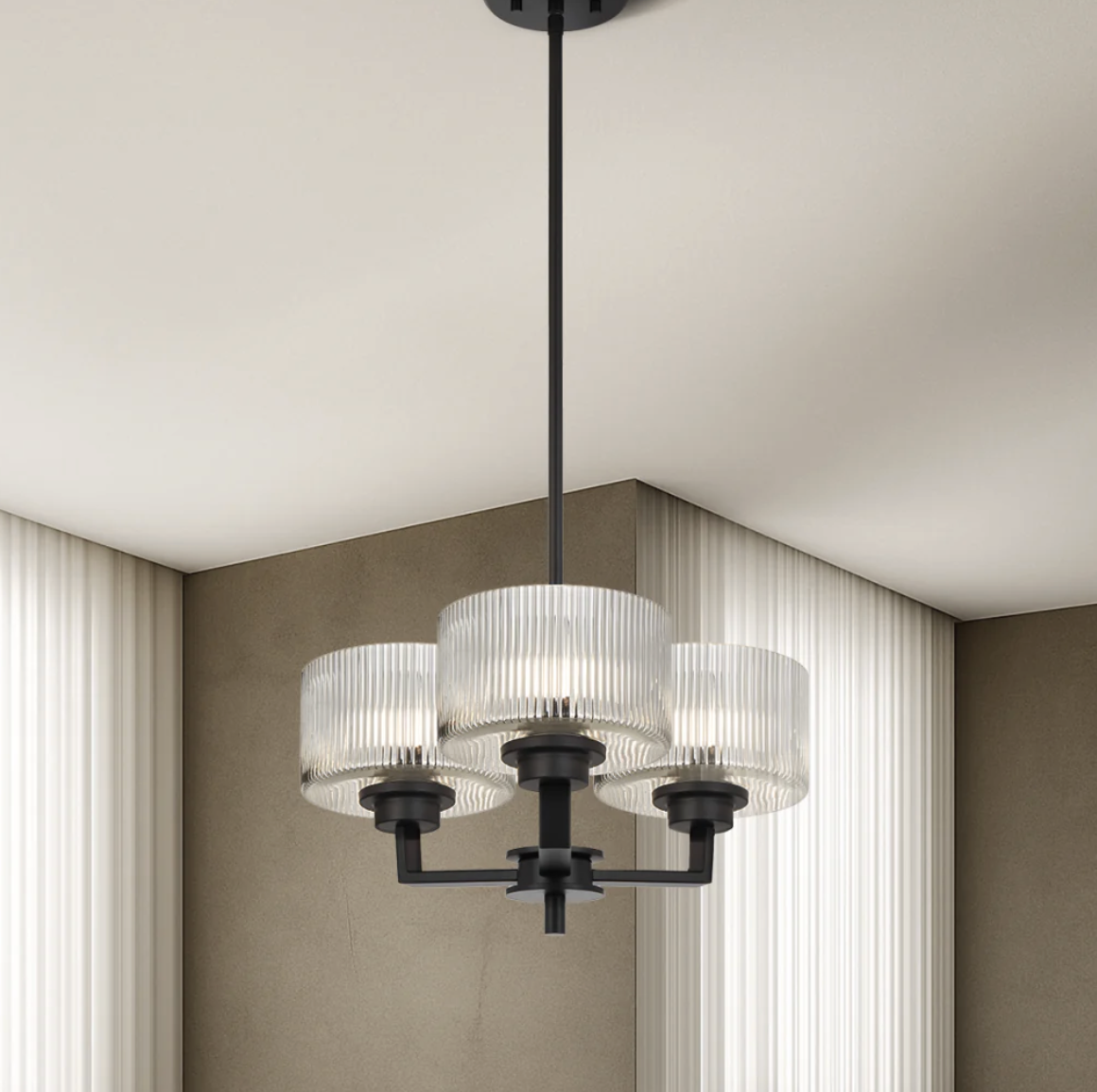 Moreno II 3LT Pendant - Black E14 - lifestyle