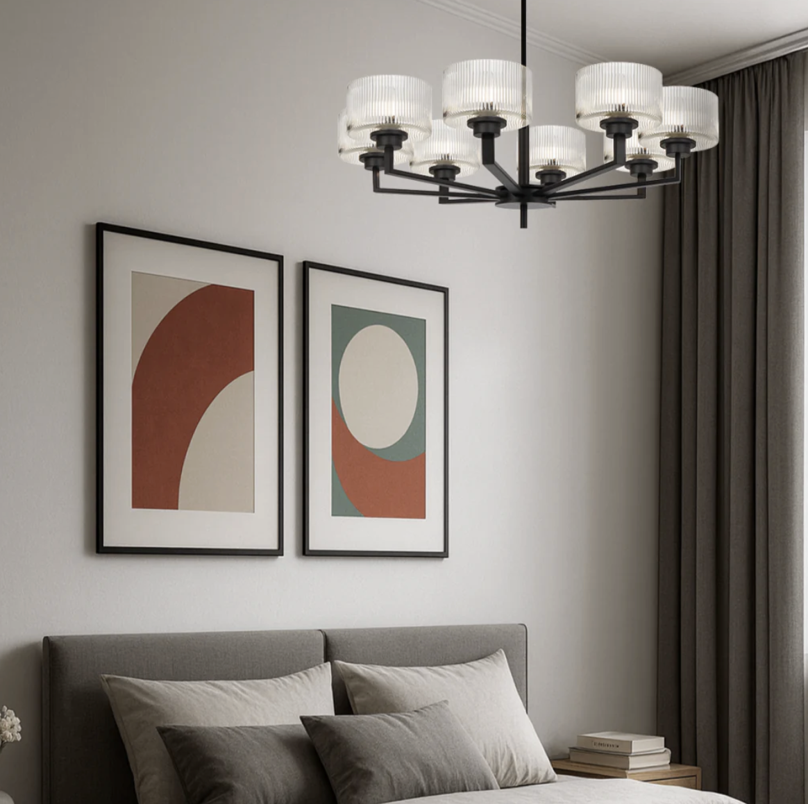 Moreno II 8LT Pendant - Black E14 - lifestyle
