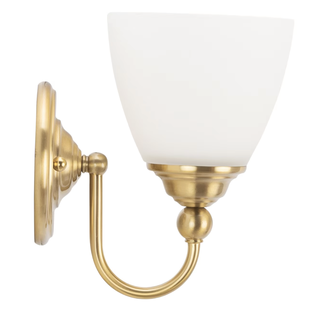 Nova 1 Light Wall Light Satin Brass 1001586 - side