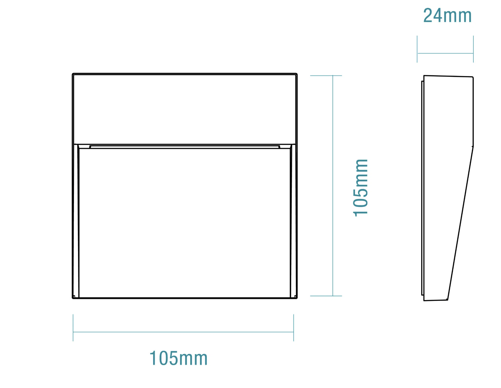 Regis 4w 240V White Step Light MLXR3454W - dimensions