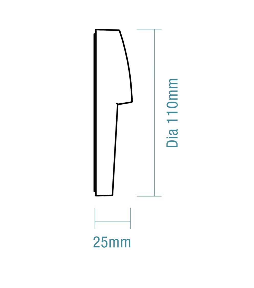 Tivoli 4w Black LED Step Light MLXT3454M - dimensions