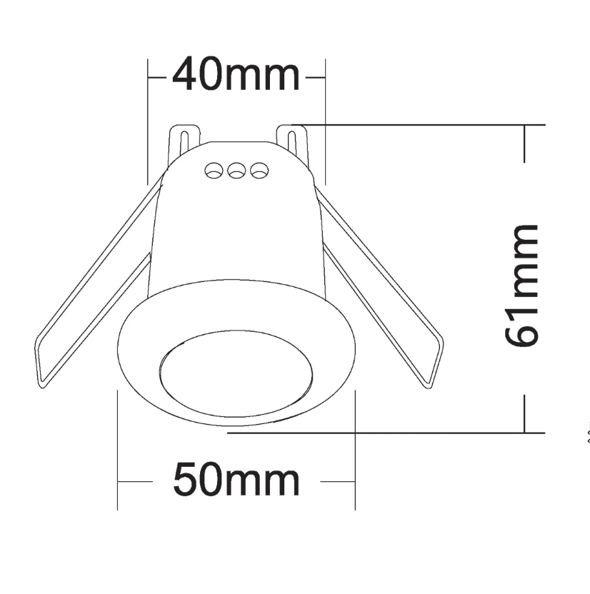 SMS807CR Recessed Motion Sensor - dimensioms