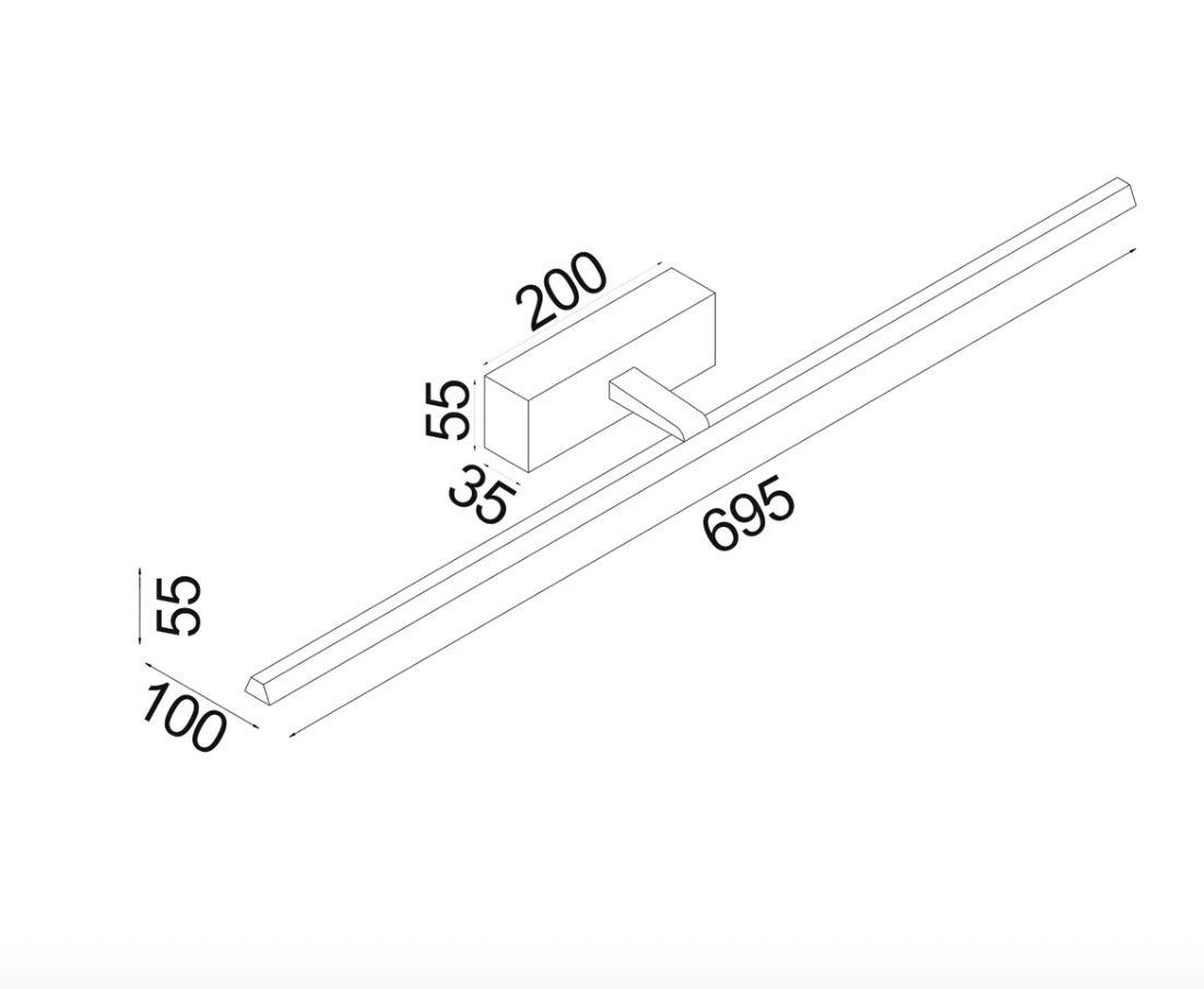 Lineal White Wall Lights - 3 Sizes  - large