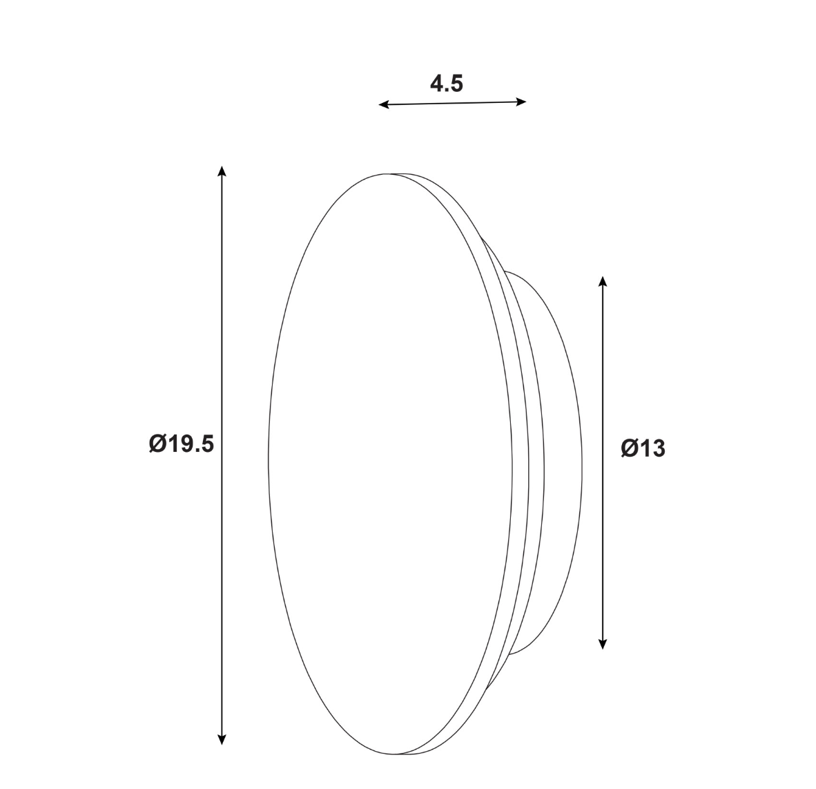 Dot.20 Grey Marble Wall Light OL53201/20GY - dimensions