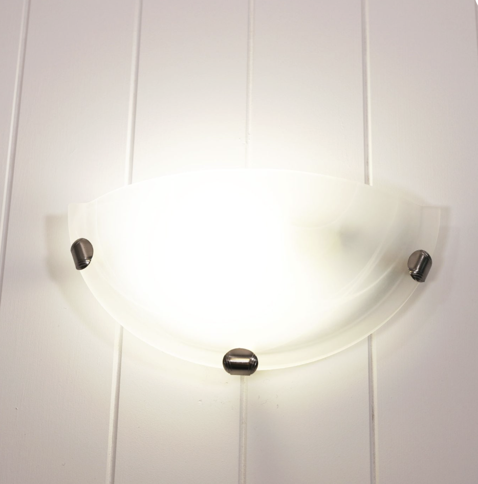 Remo wall sconce alabaster brushed chrome
