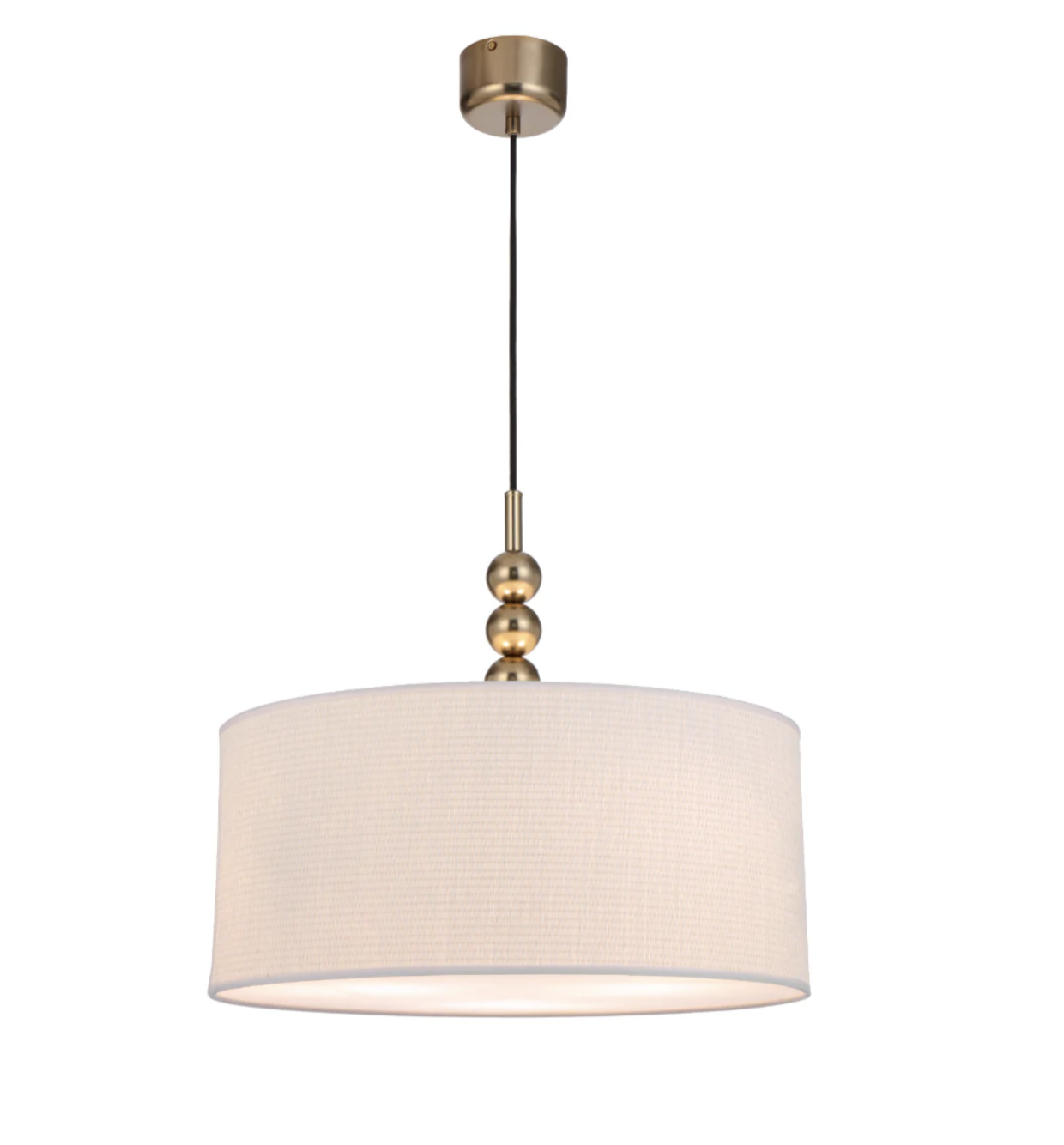 Poetix 500mm Pendant  Aged Gold / Ivory Shade
