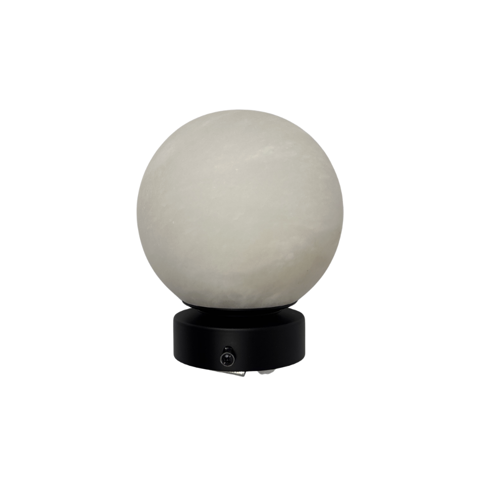 Piona 1LT Wall Light BLK - Alabaster Stone AW-21388-BLK - side