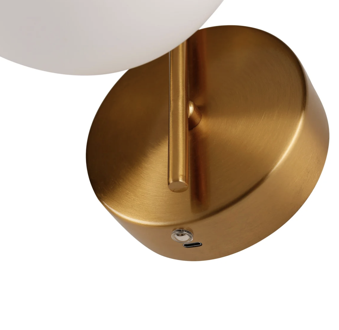 Rhea Rechargeable Wall Light - Brass Opal - closeup