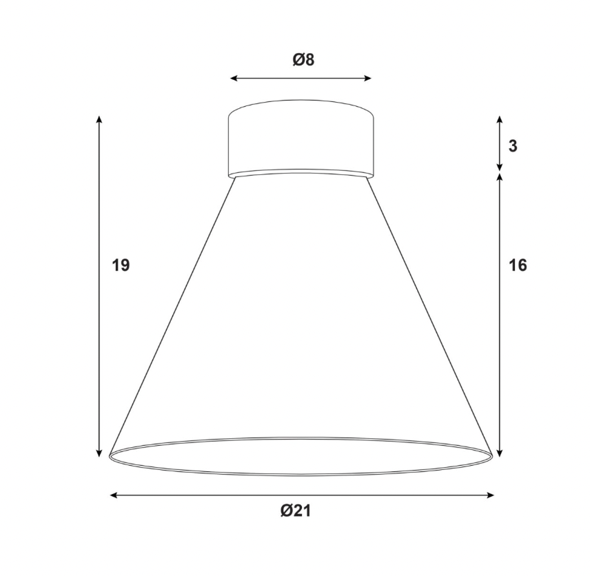Heath DIY White - Clear OL2264WHT - dimensions