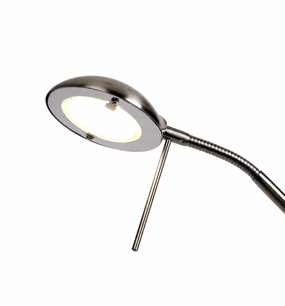 Reed Satin Chrome Mother & Child Uplighter LL-LED-01SC - closeup