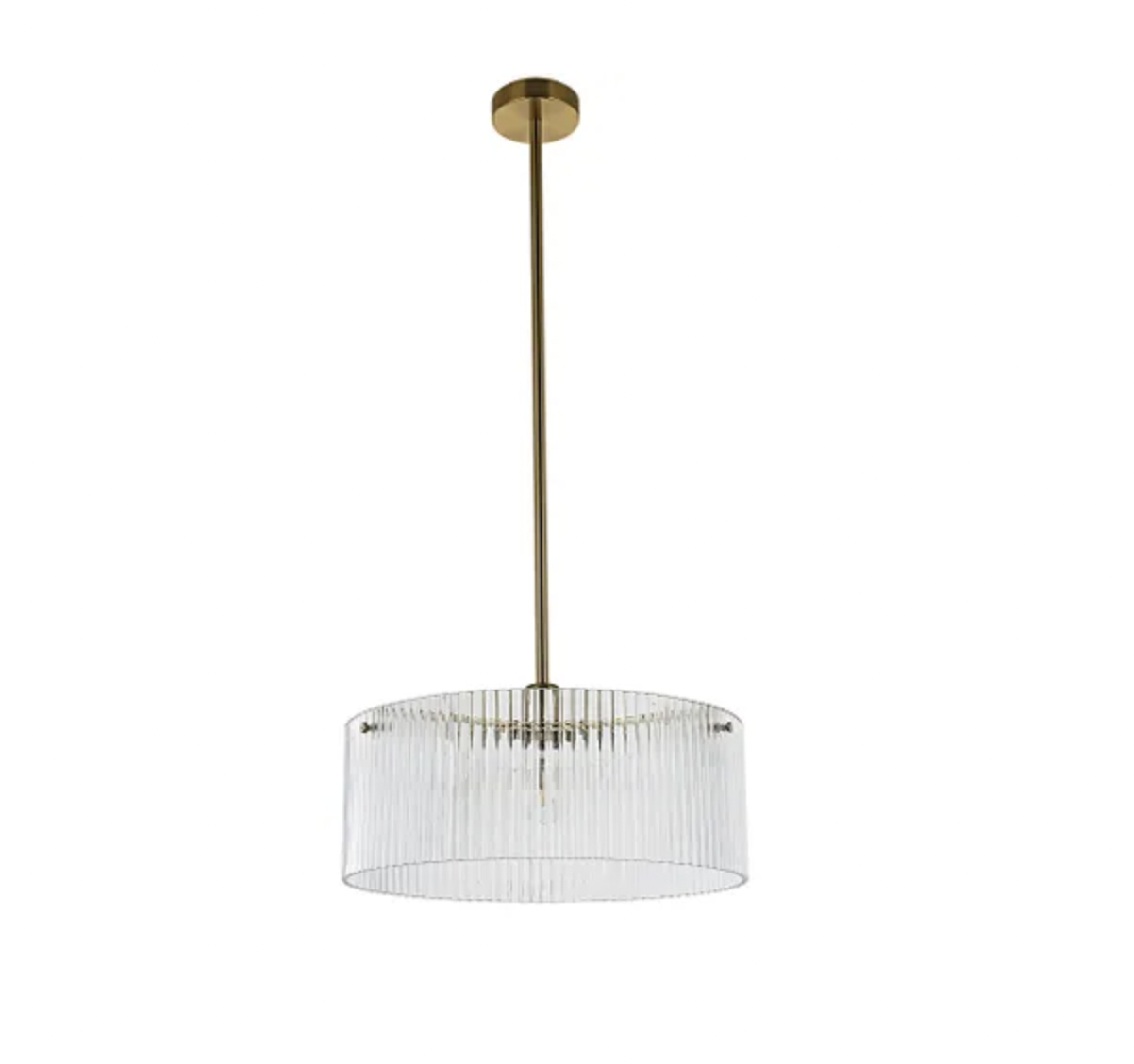 Medici 400mm Round Glass Pendant - Gold - E27