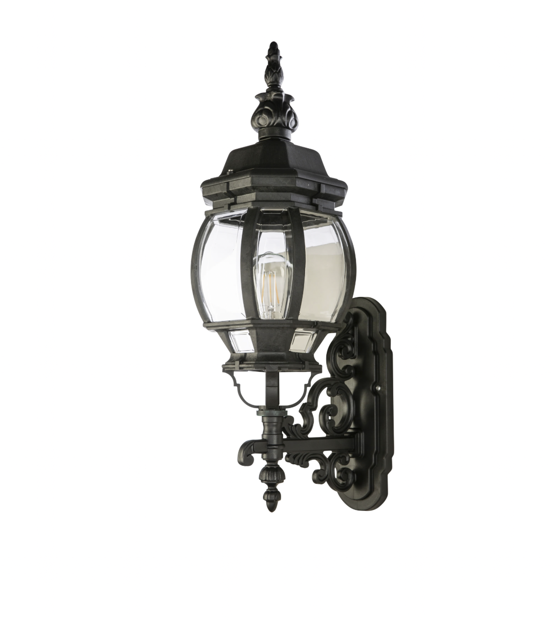 Baltimore-Black Wall Bracket Exterior Coach Light IP44