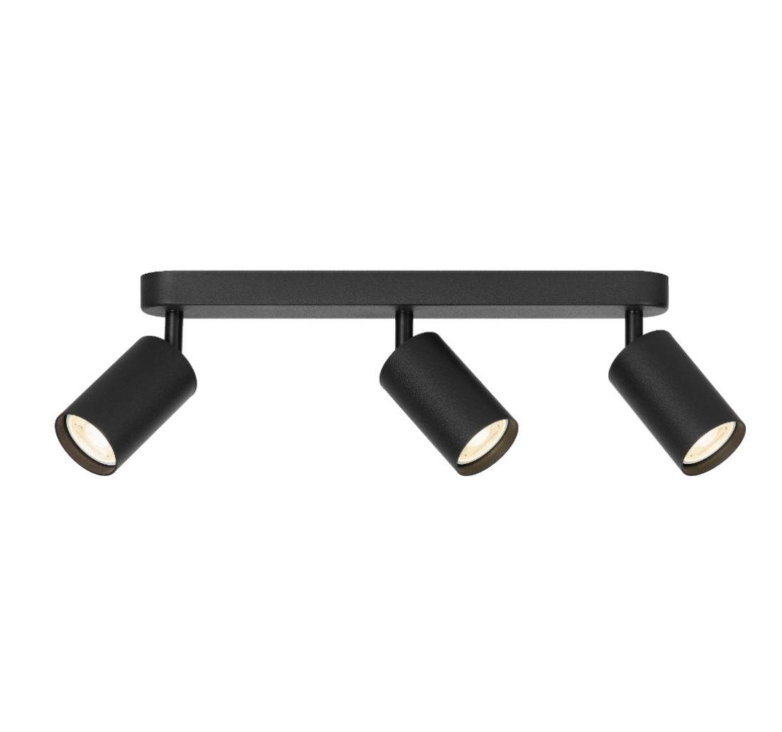 Picard Black Wall Spotlights - 3 Sizes - 3 light