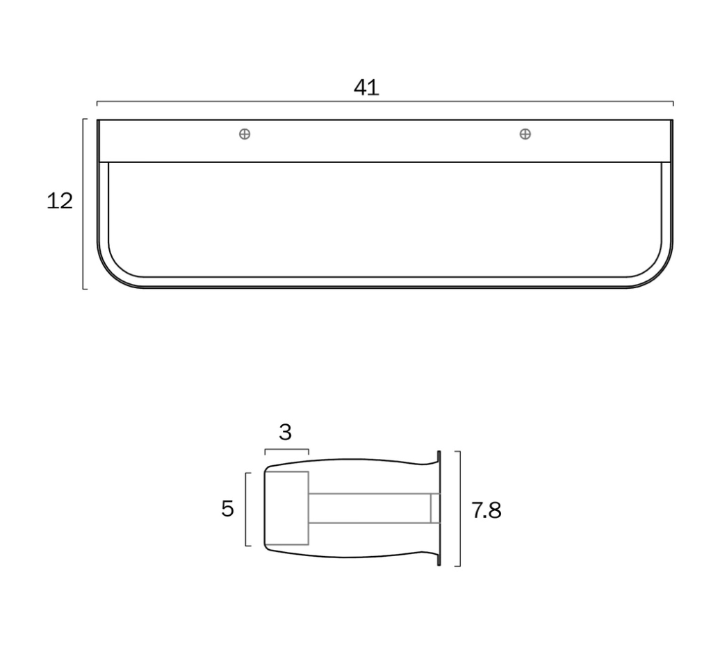 Keylor Large White Led Wall Light - dimensions