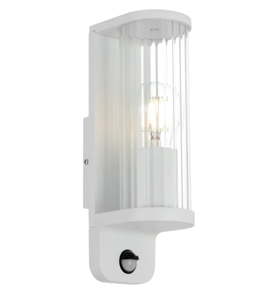 Thirlo White Exterior Sensor Wall Light