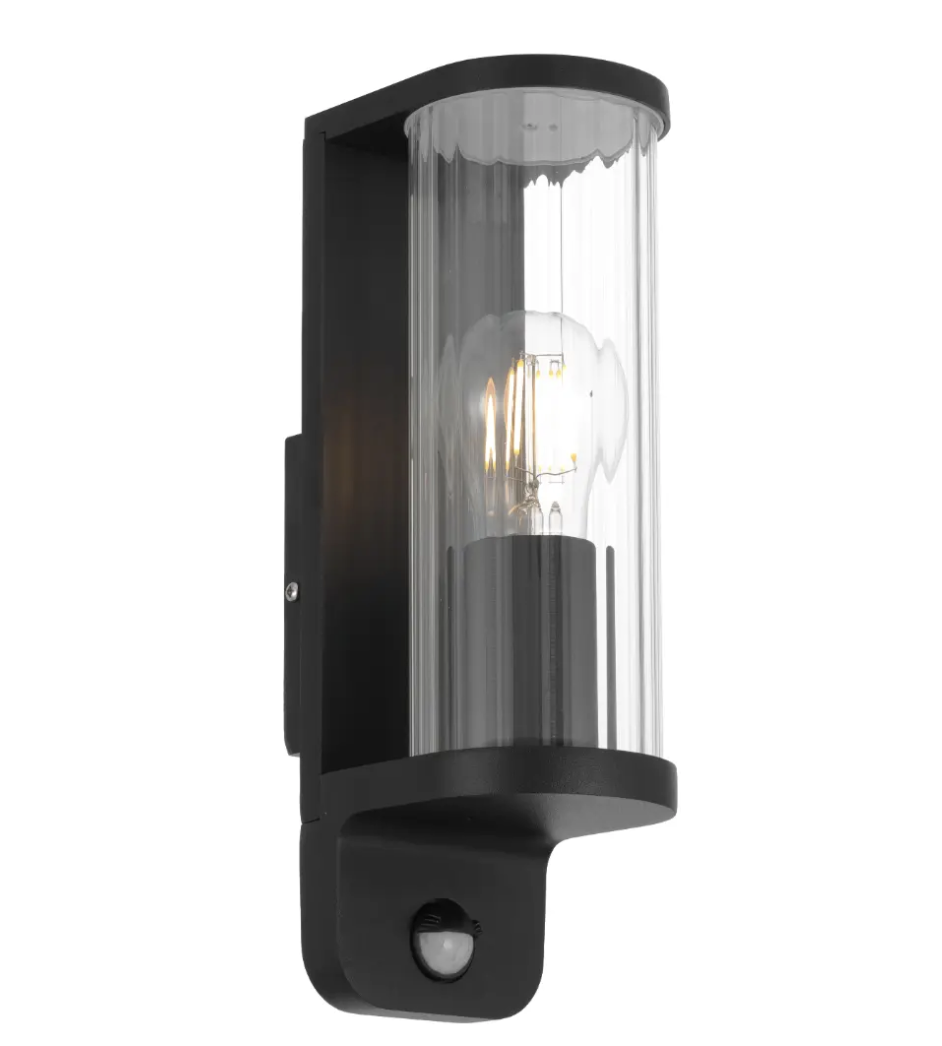 Thirlo Black Exterior Sensor Wall Light