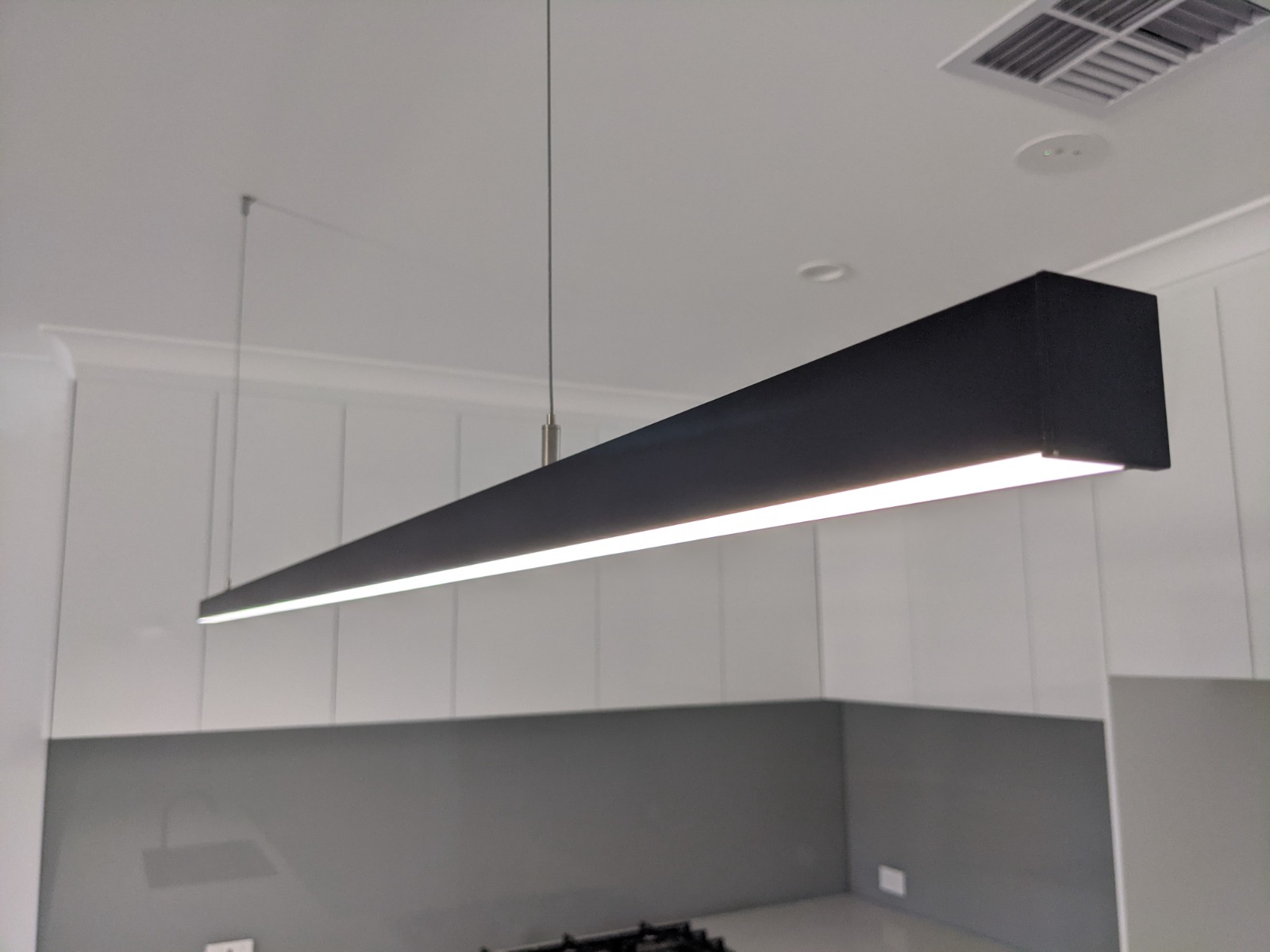 Ailia Sleek 35x37 2m Long Linear LED Pendant Light - lifestyle 2