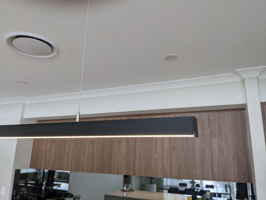 Sleek  35x37 Black Long Linear Pendant Light - lifestyle 2
