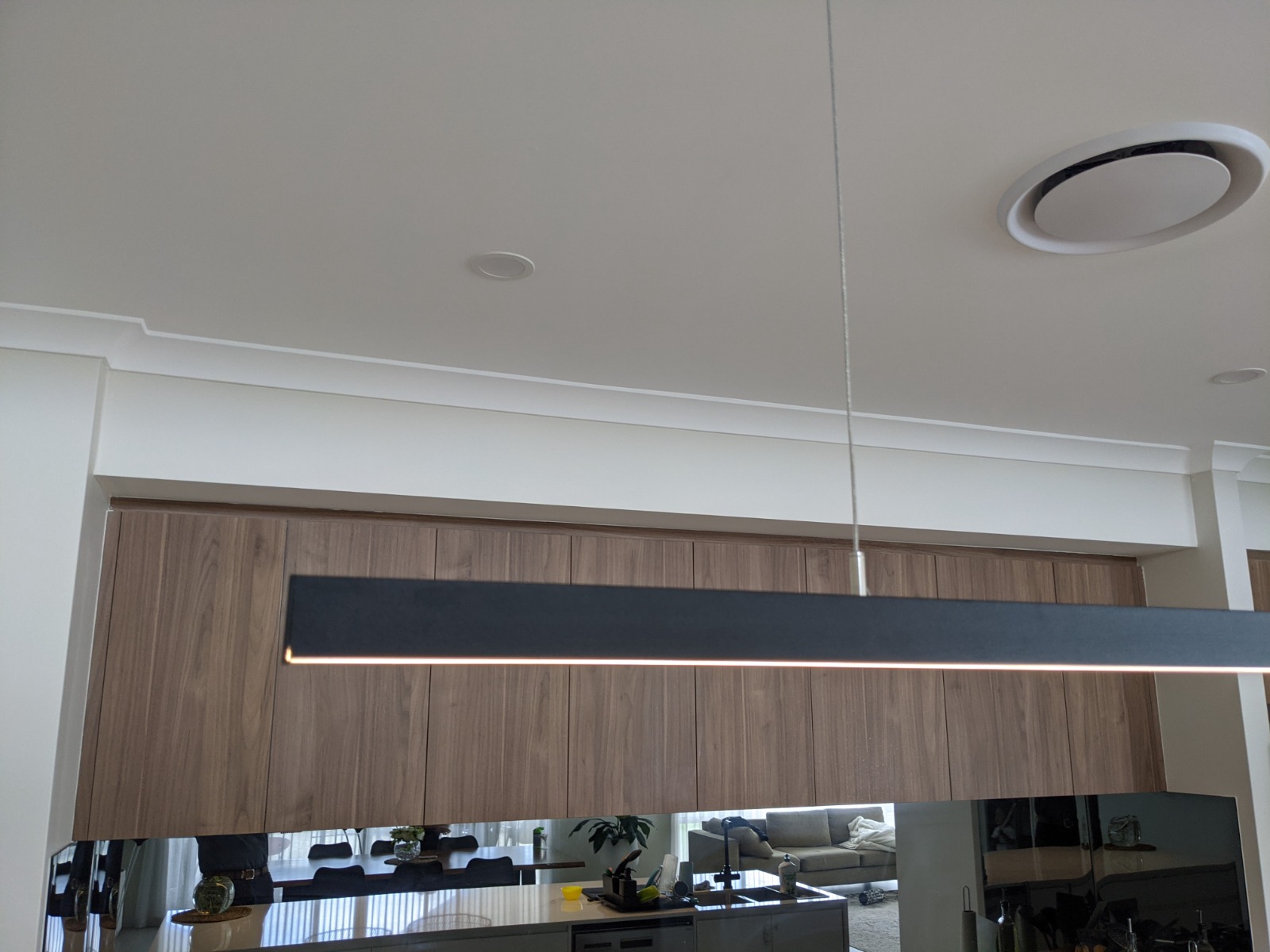 Ailia Sleek 1.5m Long Black LED Linear Pendant Light -lifestyle 3