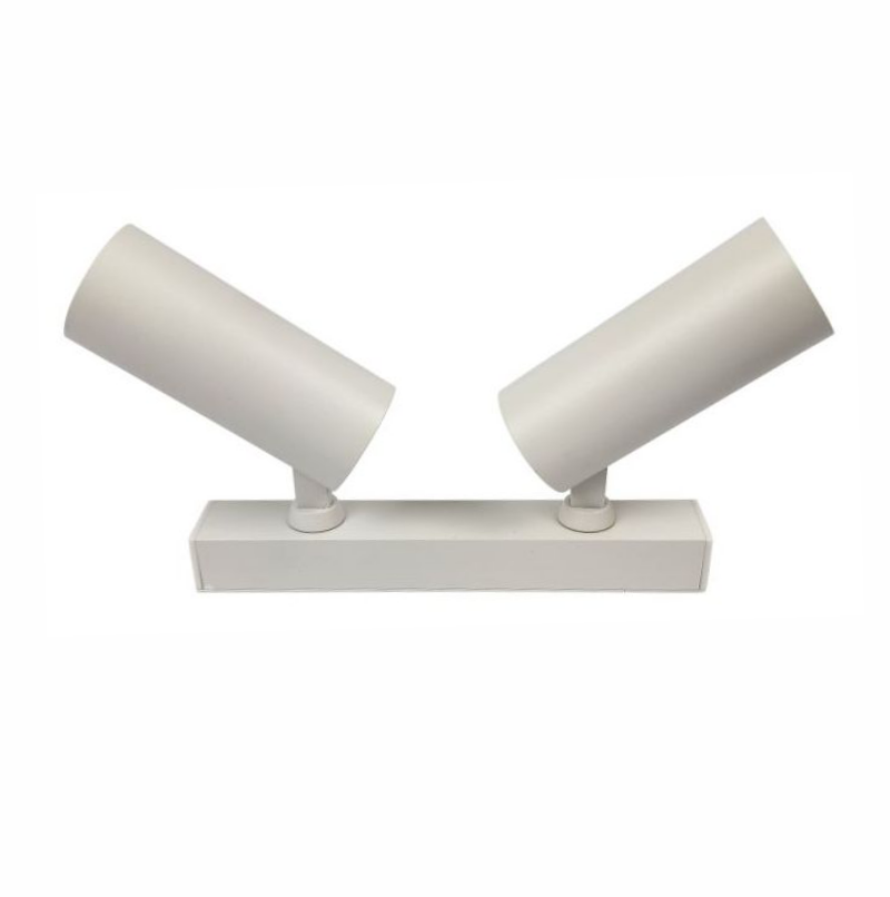 Magnetic Track Spot 35 Double adjustable spotlight head - White side