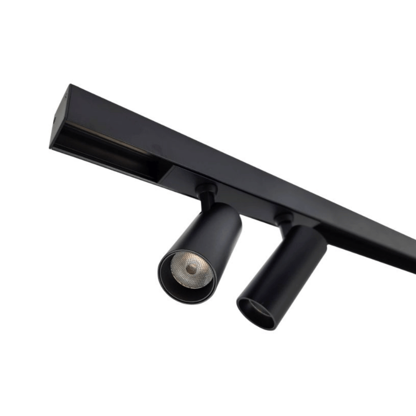 Magnetic Track Spot 35 Double adjustable spotlight head - Black or White -track