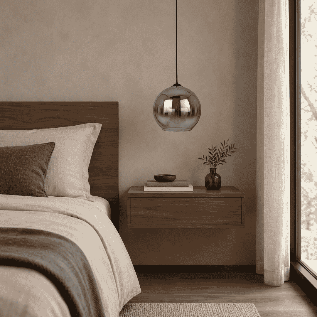 Studio II 250mm Smoke Pendant - lifestyle